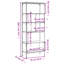 188.5cm H x 76cm W Metal Standard Bookcase-94263191