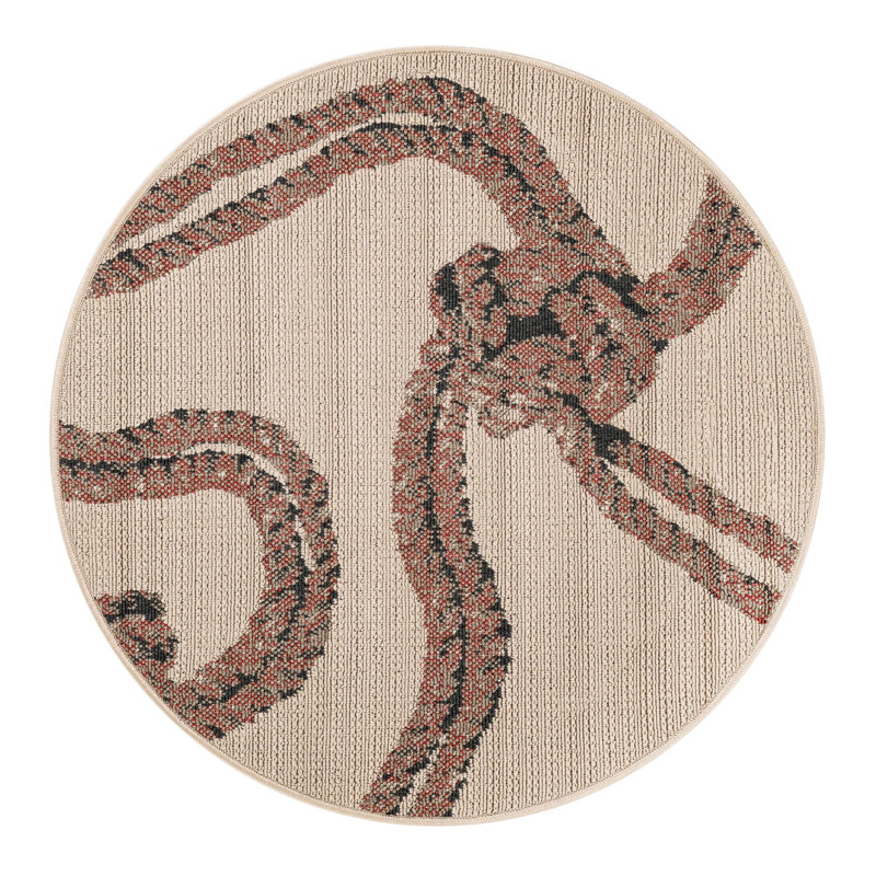 Angelys Indoor/Outdoor Area Rug, Round 3'1"