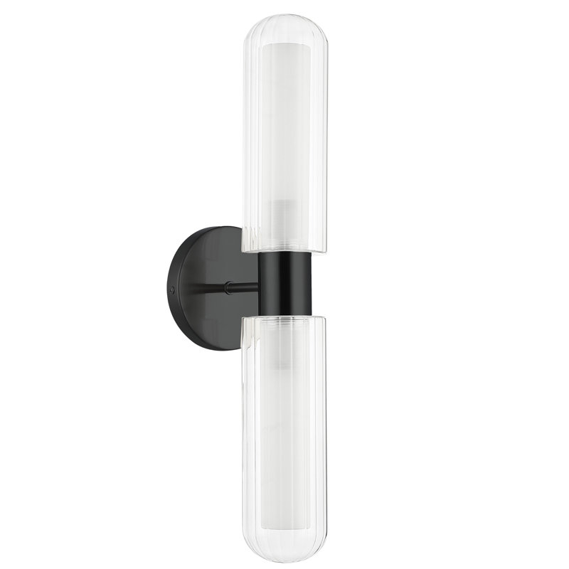 Applique murale 2 lumières Balbina - noir mat, Noir mat