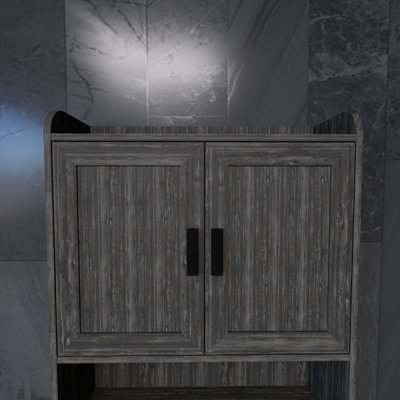 Bathroom Wall Cabinet With Doors, Adjustable Shelves, Towel Bar And Paper Holder, Bathroom Medicine Cabinet