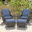 Ensemble de conversation pour terrasse avec coussins 2 personnes-2144803279