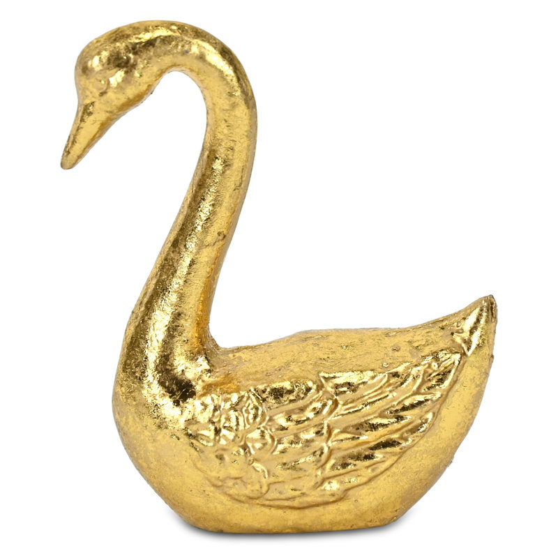Figurine de cygne en fonte 4,25 "Thalassa - Doré