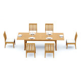 Caranas Outdoor 7 - Piece Teak Dining Set