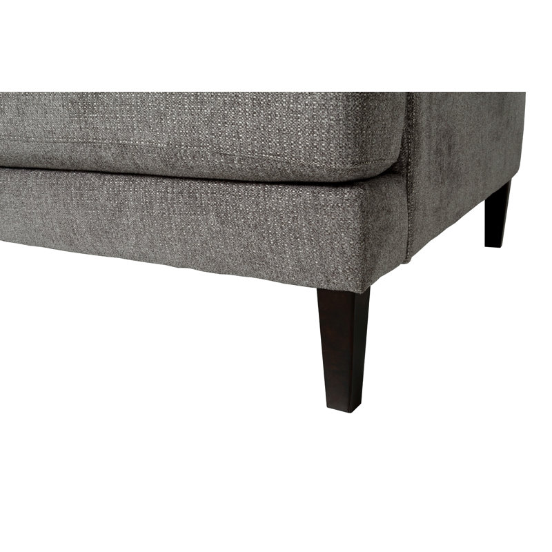 Canapé modulaire de coin 108,5 po, Gris / brun, Face à la droite