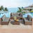 7-Piece Silverts Rattan Patio Set: Slanted Backrest, Weather-Resistant Frame & Cushions-1066037670