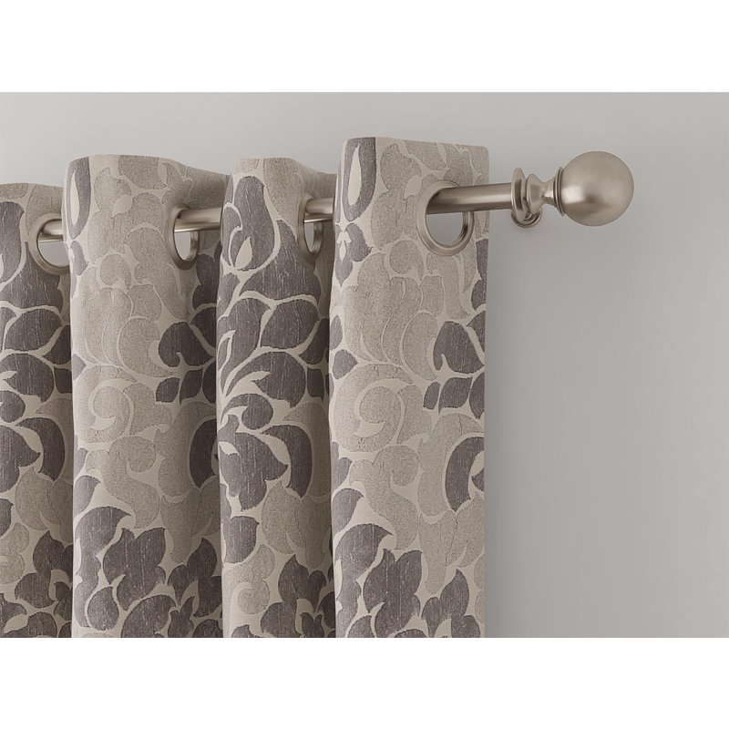 Rudnick Room Darkening Curtain Pair, Stone