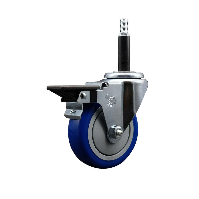 Roulettes pivotantes extensibles en poly 3/4 po avec frein SCC