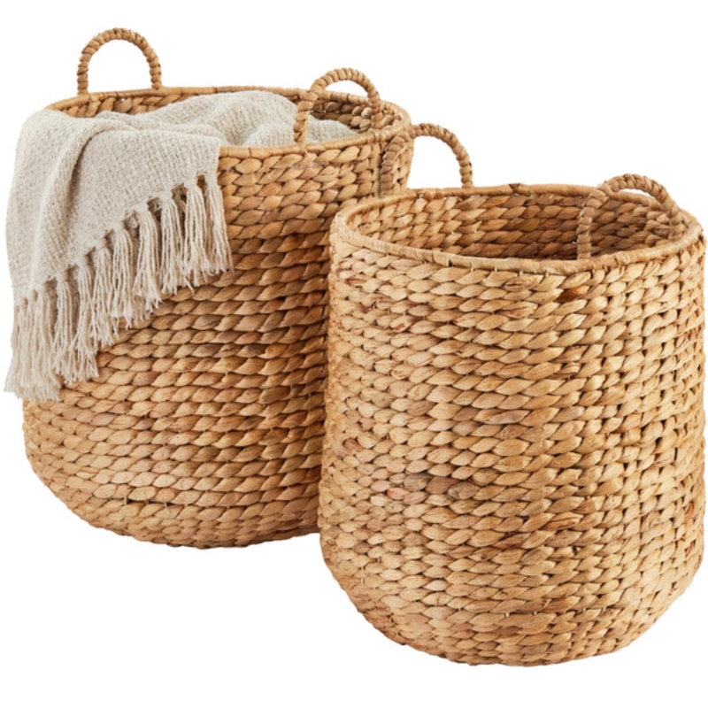 2-Piece Round Baskets, Natural