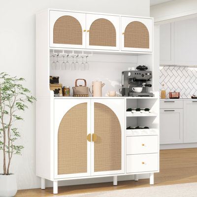 68''H Accent Cabinet With Open Shelf