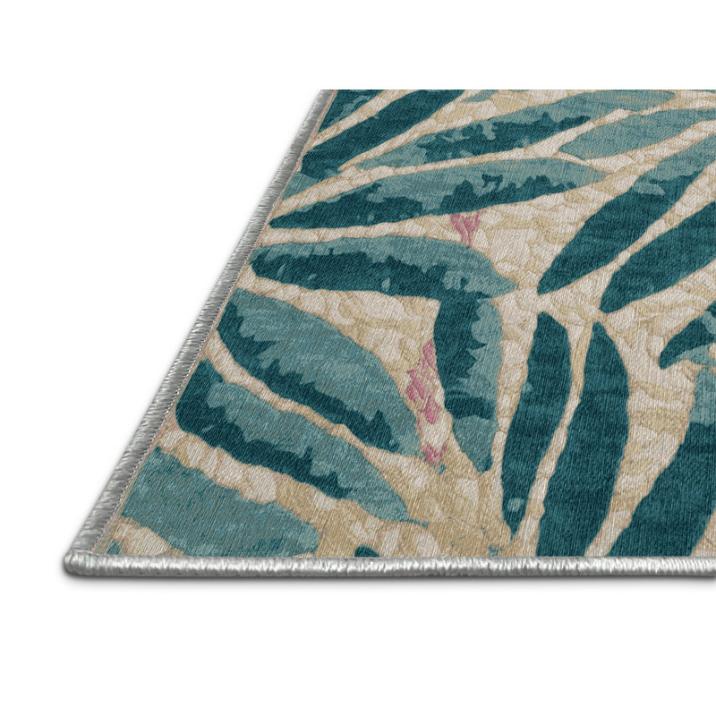 Tapis beige lavable à la machine, Rectangle 2 pi x 5 pi