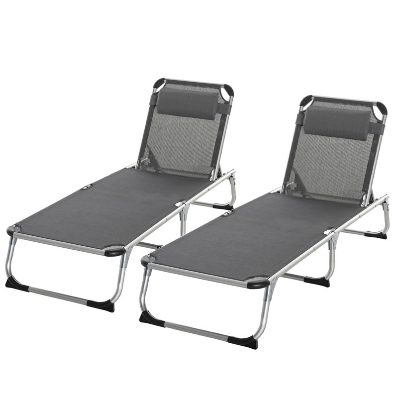 Aymelia 170 cm Long Reclining Single Chaise, Grey
