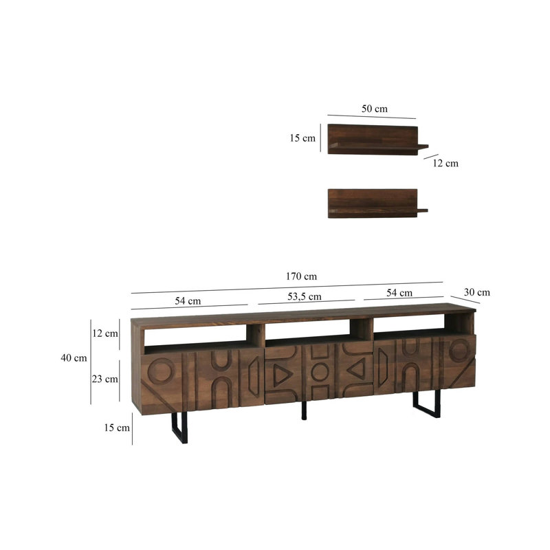 Hansboro Unfinished TV Stand for TVs up to 60"
