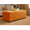 Empire Wide Chesterfield Rectangle Solid Color Standard Ottoman Storage Bench, Plush Velvet Upholstered Coffee Table with Legs