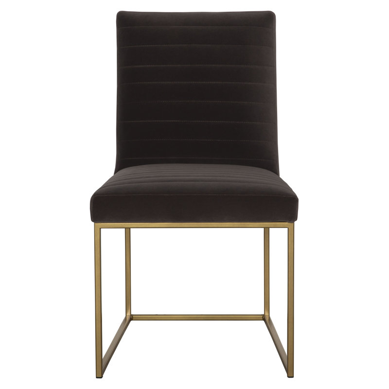 Chaise d'appoint l 21 po Uma, Laiton brillant, Écorce 8789