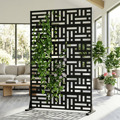72x47x16 Inch Privacy Screens Interlocking Grid Pattern