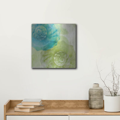 «Luminous Seashells 3» par Elena Ray, art mural en métal