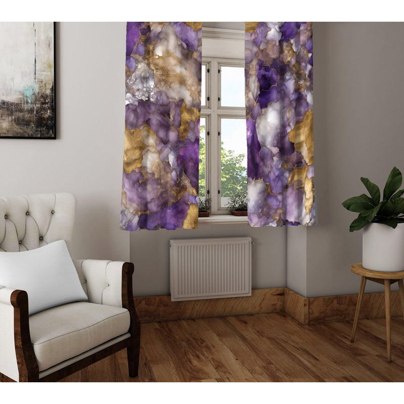 Paire de rideaux semi-transparents en polyester Areon, L 20 po x L 82 po