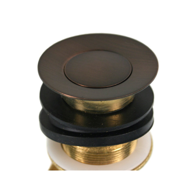 Drain de lavabo de salle de bain en métal avec trop-plein, Bronze huilé