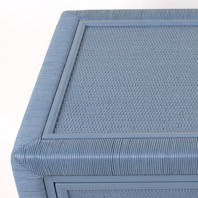 Warwick 6-Drawer 54" W Double Dresser, Satin Brass, Ocean