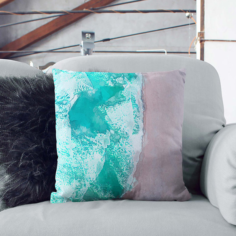 Square Throw Cushion, Stone, 55cm H x 55cm W x 20cm D