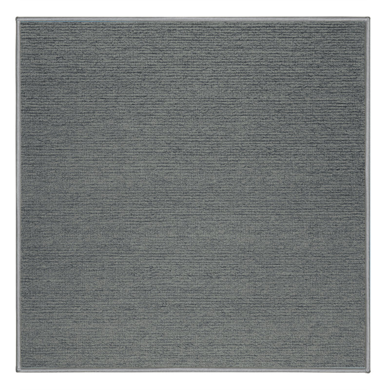 Machine Washable Solid Gray Area Rug, Round 6'