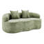Canapé courbé avec 2 coussins pour petit espace, salon, chambre à coucher-244069348