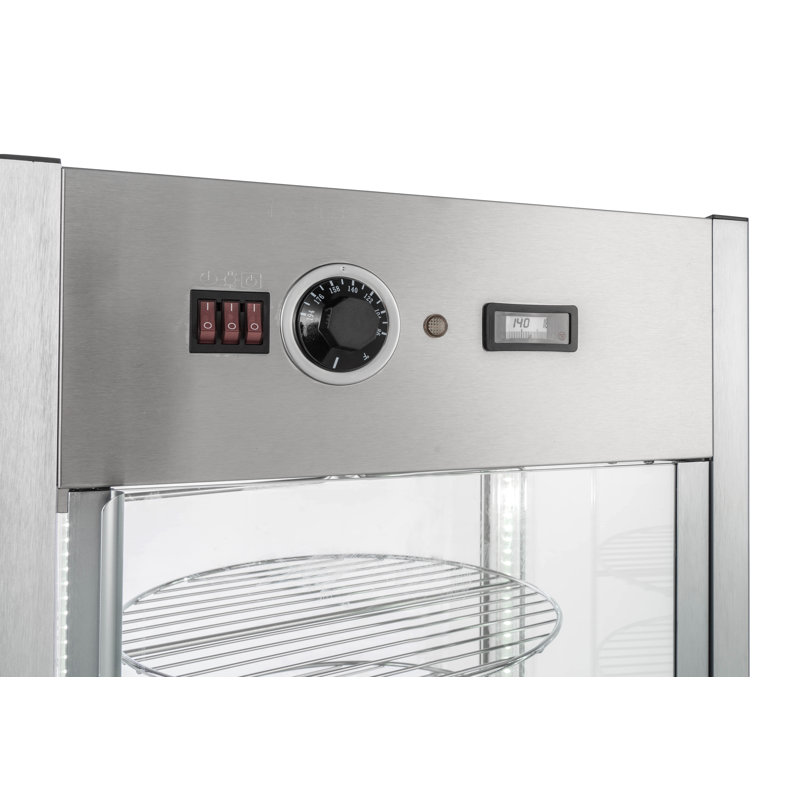 Réchaud à pizza commercial 18 po pour tartes 12 po avec 4 supports rotatifs en acier inoxydable (km-HPD4-12)