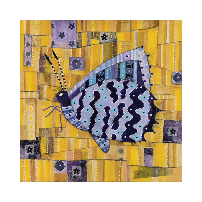 Small Bronze Azure Butterfly by Charlotte Wensley - Gallery-Wrapped Canvas Giclée on Canvas, Does Not Apply