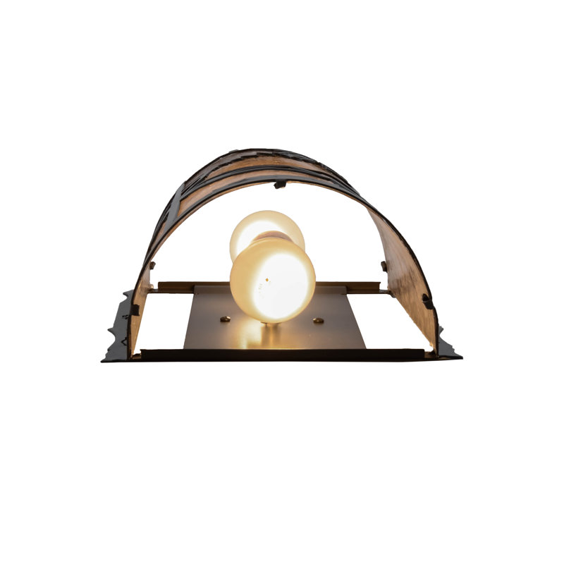 Rustic Lodge 2 - Light Flush Mounted Sconce, Timeless Bronze, 14.5" H x 10" W x 5" D