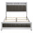 Talia White And Grey Upholstered Queen Panel Bed-1776582346