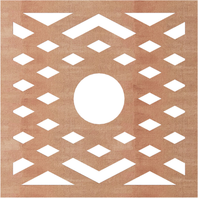 Chevron Ceiling Medallion, Cherry, 38" H x 38" W x 0.25" D