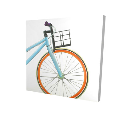 Contemporary Blue Canvas - Orange and Blue Bike Home Decor