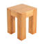 Table d'appoint carrée en bois de pin massif naturel sculpté cannelé avec plateau en éléphant et table de bout pour le salon, la chambre et le petit espace