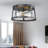 Modern Cage Ceiling Light Punk Flush Mount Light for Bedroom