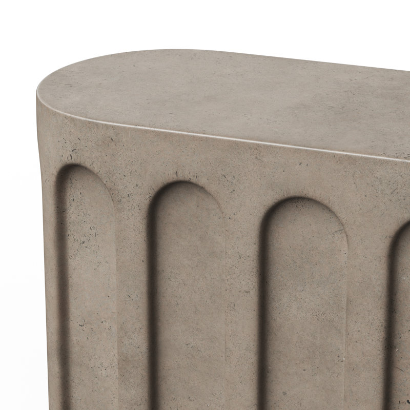 Mikah Concrete Bench, Gray