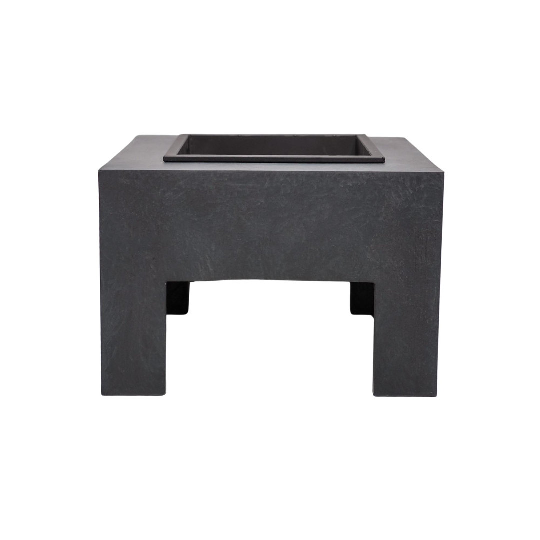Square Polyresin Wood Burning Fire Pit