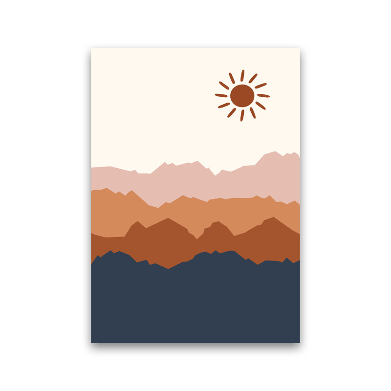 Sun Blue Mountain 02 - Print, No Framed, 29.7cm H x 21cm W x 4cm D