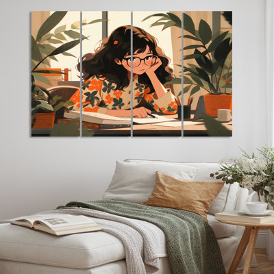 Female Parody Character IV People Wall Decor on Metal