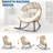 Oversized Wicker Rocking Egg Chair,  with Extra-Soft Pillow and Thick Cushion
