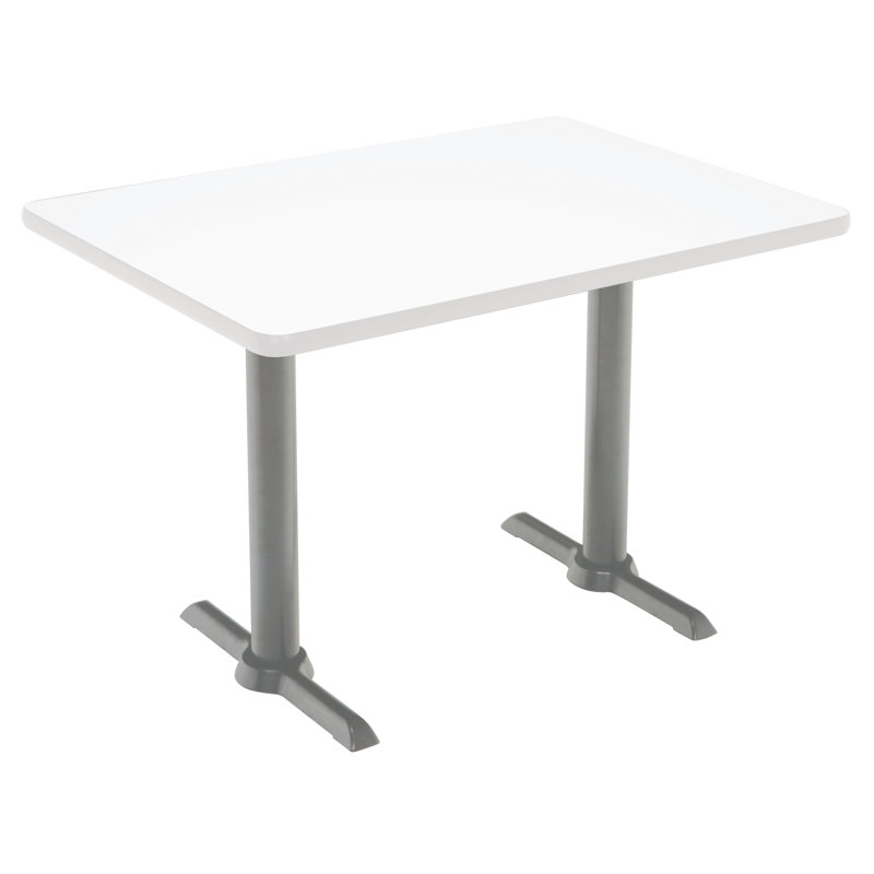 Mode Breakroom Table, 29" H x 30" W x 48" D, Designer White, Silver