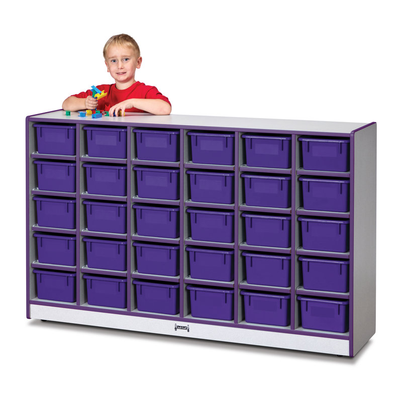 Rangement mobile Rainbow Accents®, H 35,5 po x l 57,5 po, Mauve, Oui