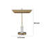 Lampe de bureau Leon 20 po, base ronde, port USB, métal doré, marbre blanc