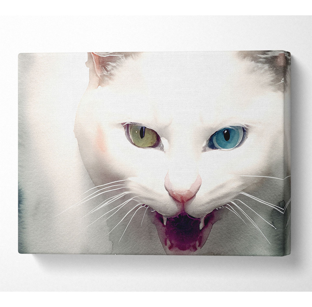 Wild White Cat - Druck