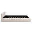 Lit tapissier élégant avec motif en damier-117550369