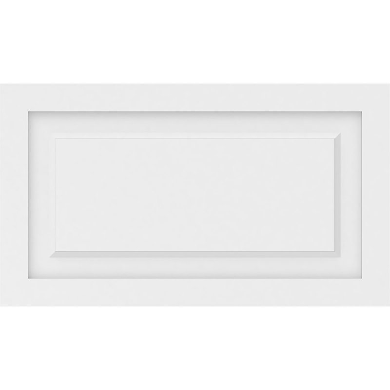 Panneau mural Harrison 3D en blanc, H 16 po x l 28 po x P 0,63 po