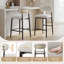 Tabouret de bar rembourré à hauteur de comptoir avec structure en métal-444915479