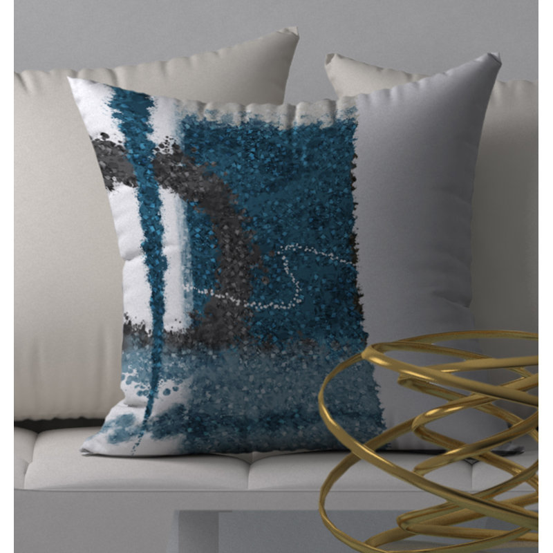 Abstract Reversible Throw Pillow, 18" x 18"