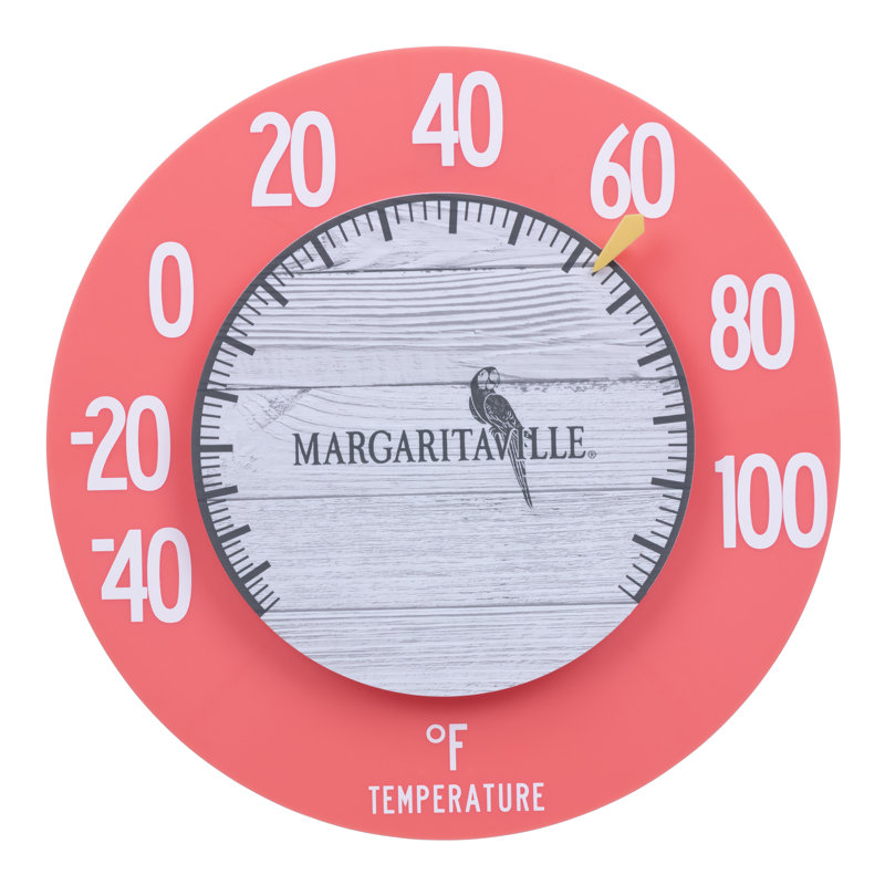 Thermomètre à cadran analogique 8 po Margaritaville, Saumon