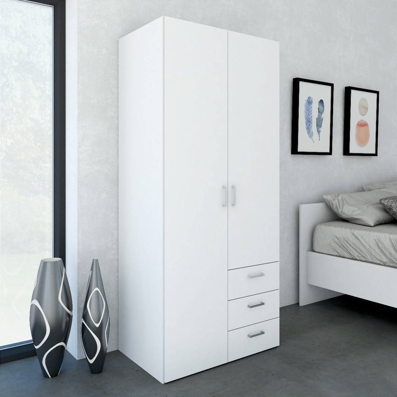 Cassiano 2 Door Manufactured Wood Wardrobe