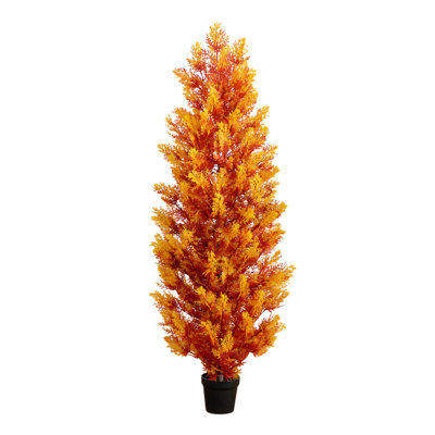 UV Resistant Autumn Artificial Fall Cedar Tree (Indoor/Outdoor)